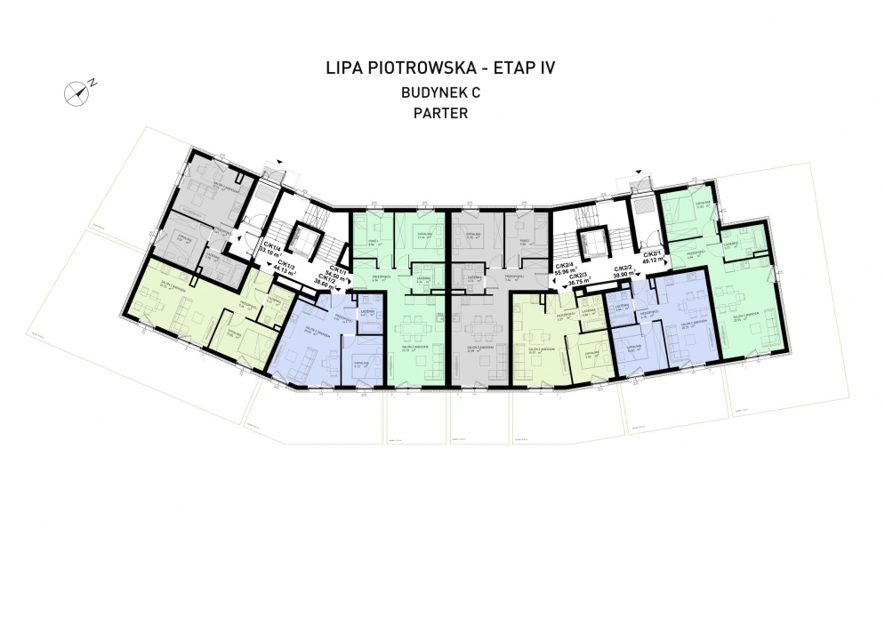 Lipa Piotrowska - Budynek C - W BUDOWIE - ZAKOŃCZENIE WRZESIEŃ 2025 - Parter